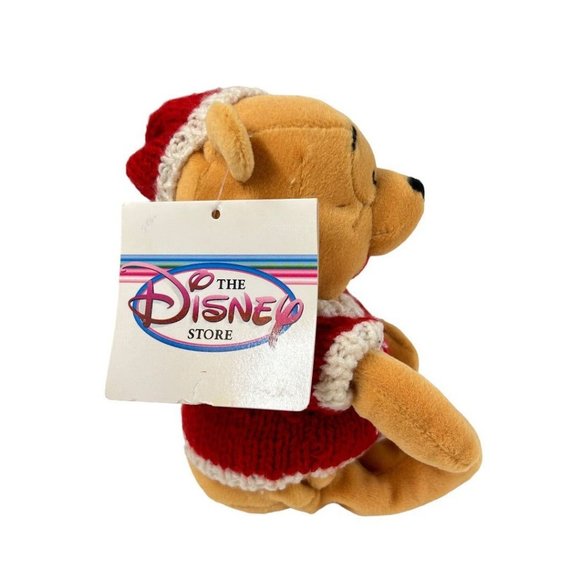 Disney Winnie the Pooh Winter Sweater Mini Bean Bag 8" Plush 1999 With Tags - Picture 4 of 6